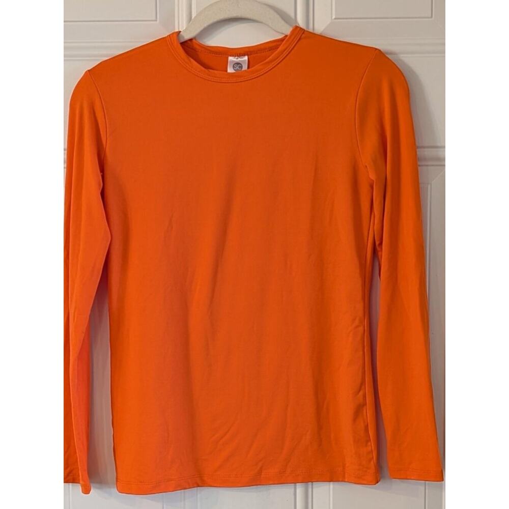 SC Stretch Is Comfort Kids Orange Long Sleeve shirt size XL Soft Basic Layer
